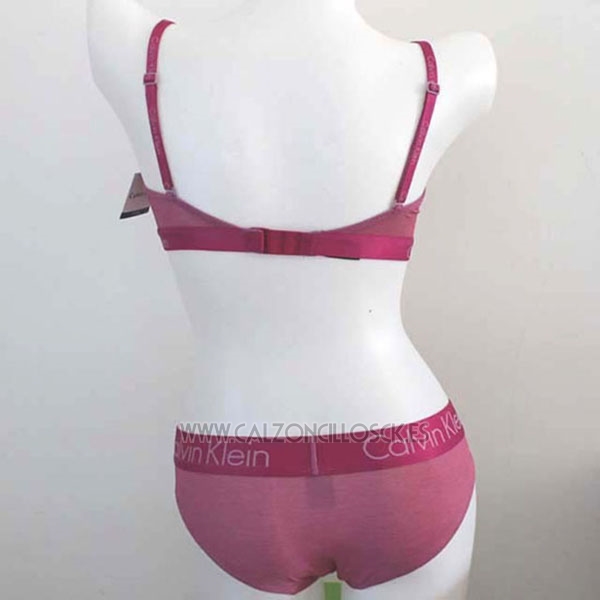 Conjunto Sujetador y Slip Calvin Klein Mujer Rosa 